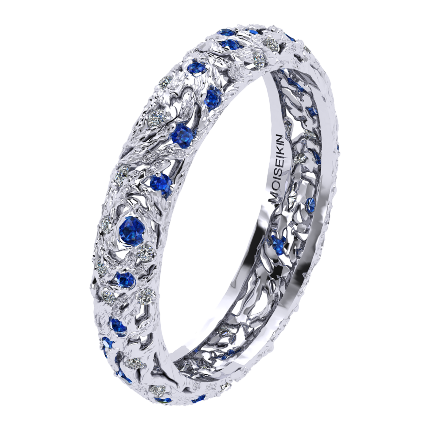 Ring collection Starry Night, MOISEIKIN, Diamond, Sapphire, 18K White Gold | Photo 1