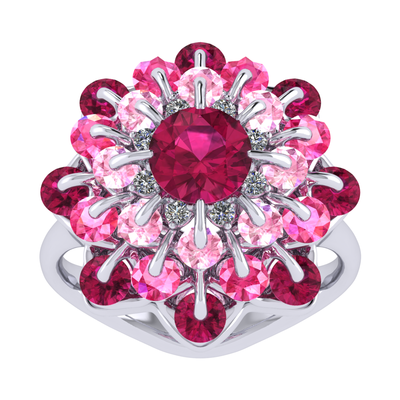 Ring 'The frame without the central stone', collection Ball of Colours, Ruby, Diamond, Sapphire | Photo 2