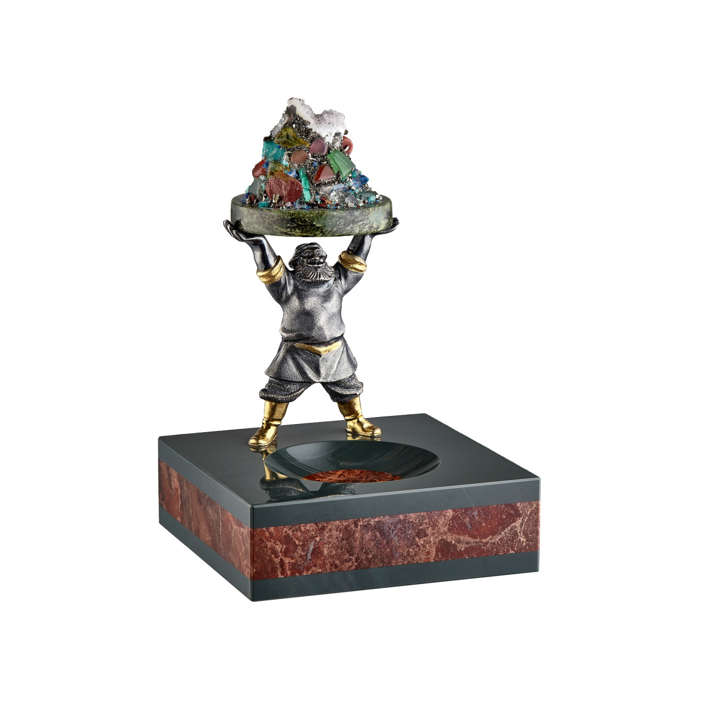 Desk Set / Accessory 'Fortune', collection Money Makes Money, Dolerite, Serpentinite, Jasper | Photo 1