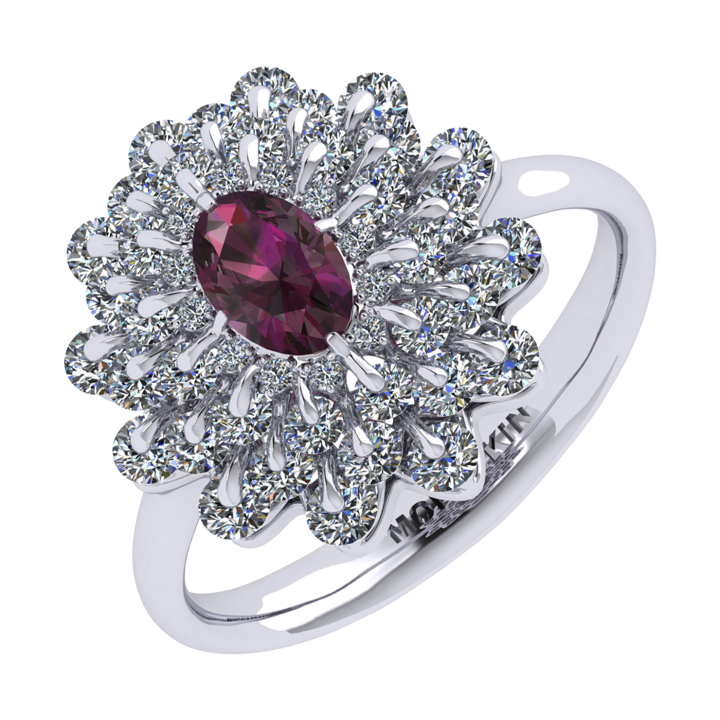 Ring 'The frame without the central stone', collection Ball of Colours, Alexandrite, Diamond | Photo 1