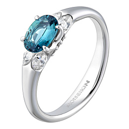 Setting: Ring collection Harmony of Water, Alexandrite, Diamond, 18K White Gold