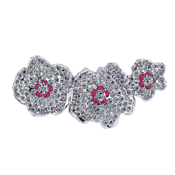 Brooch collection Almond Blossom, MOISEIKIN, Diamond, Ruby, 18K White Gold