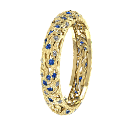 Ring collection Starry Night, MOISEIKIN, Diamonds, Sapphires, 18K Gold | Photo 1