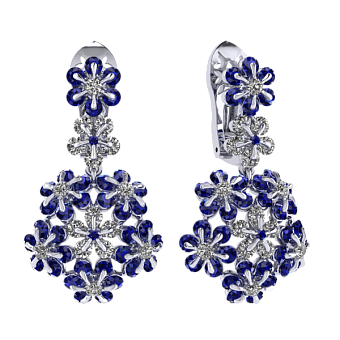 Серьги «Цветоделика»,  Вальс цветов