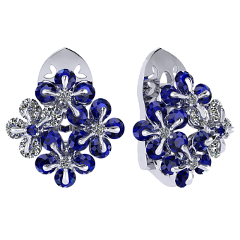 Серьги «Цветоделика», Вальс цветов