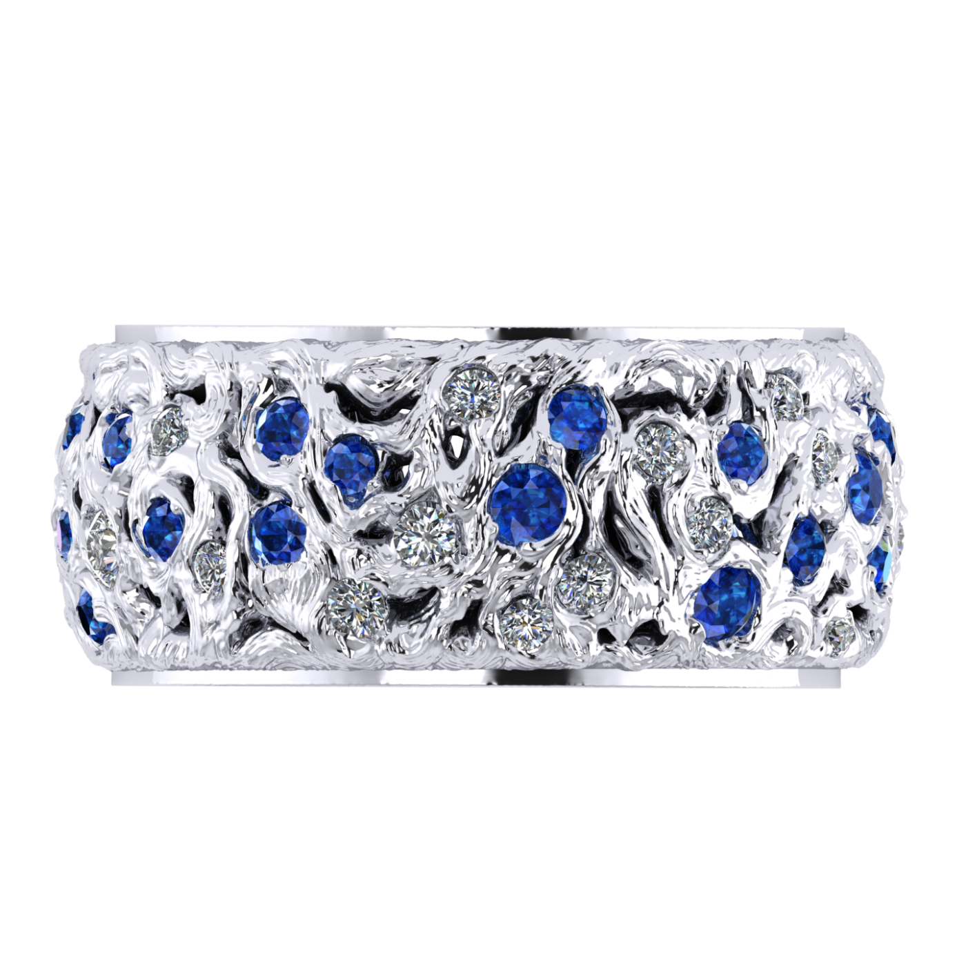 Ring collection Starry Night, Diamond, Sapphire, 18K White Gold | Photo 4