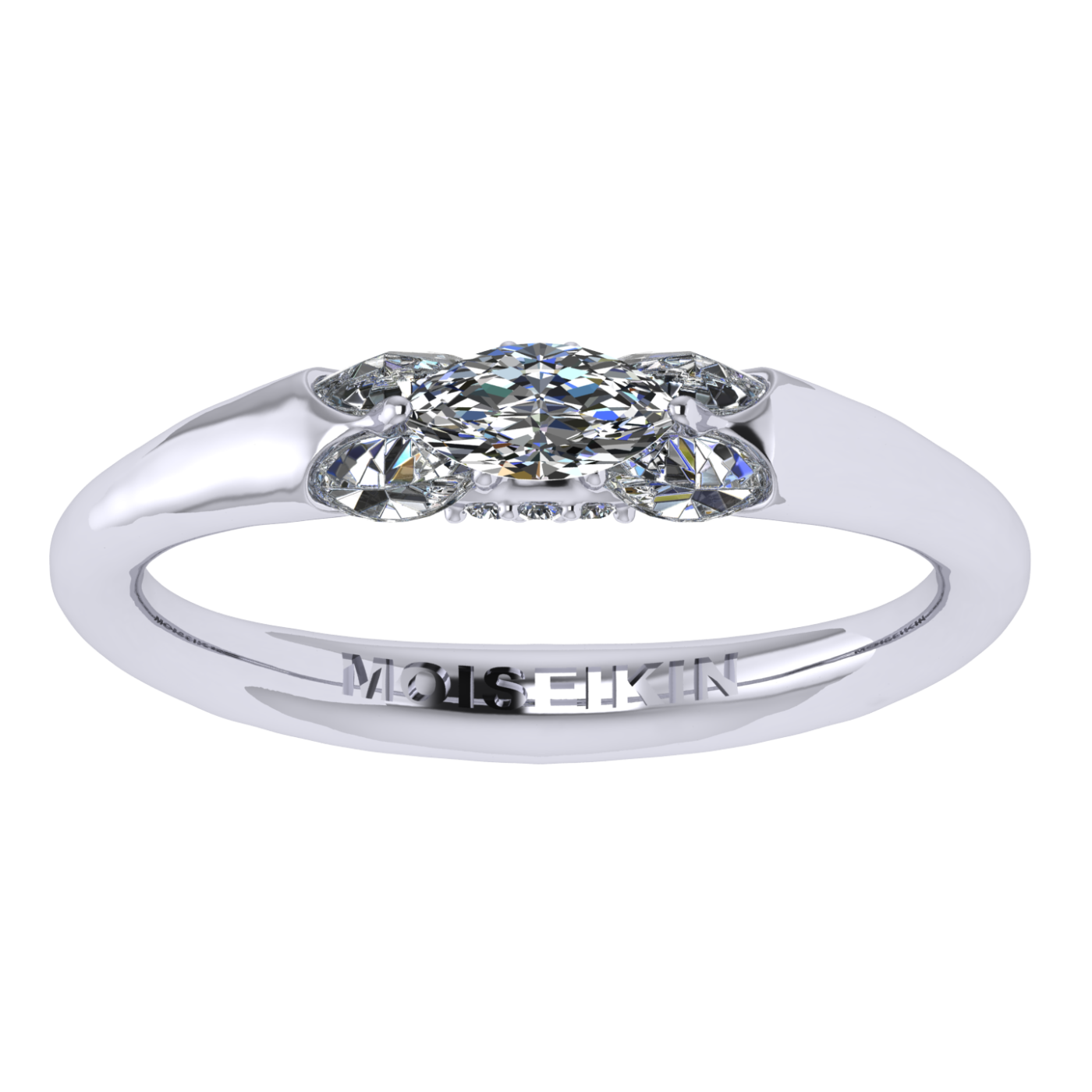 Ring collection Harmony of Water, MOISEIKIN, Diamond, Diamond, 18K White Gold | Photo 2