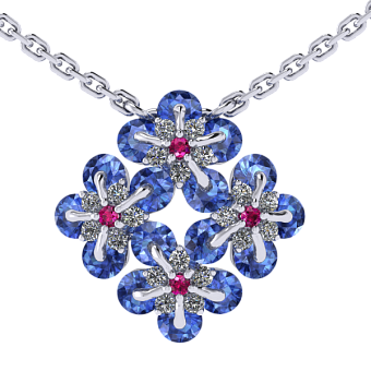 Колье  Незабудки