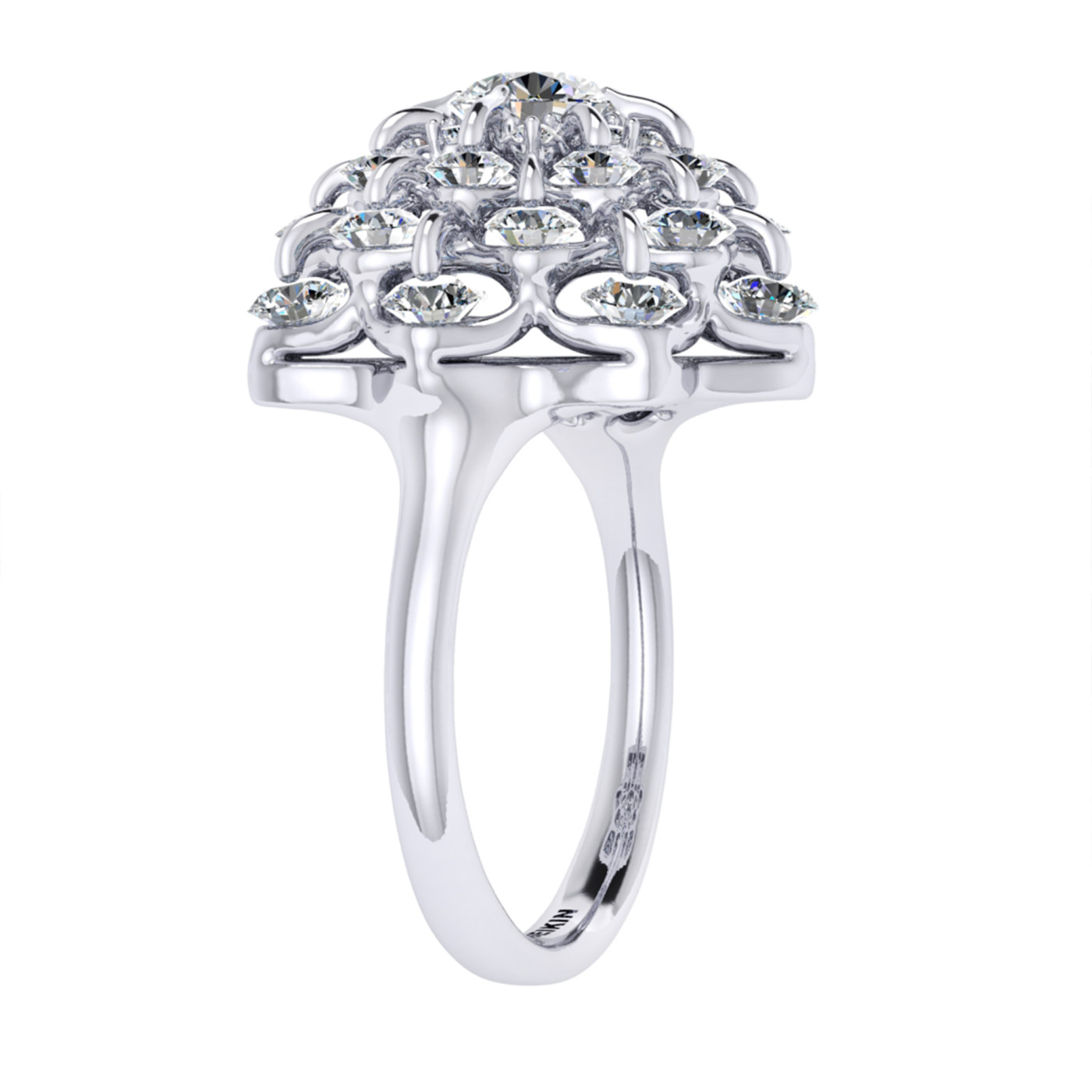 Ring collection Waltz of Snowflakes, MOISEIKIN, Diamond, 18K White Gold | Photo 3