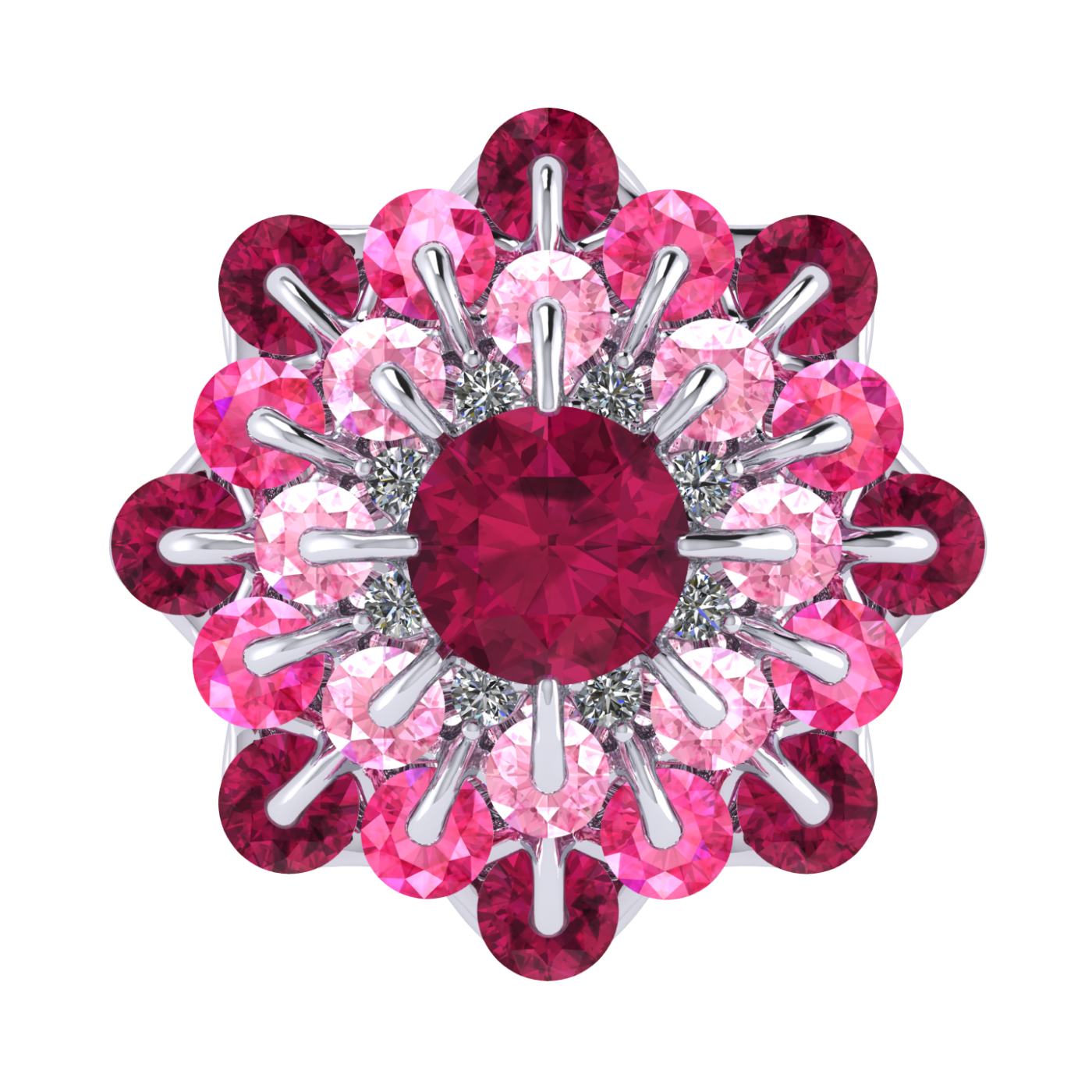 Ring 'The frame without the central stone', collection Ball of Colours, Ruby, Diamond, Sapphire | Photo 3