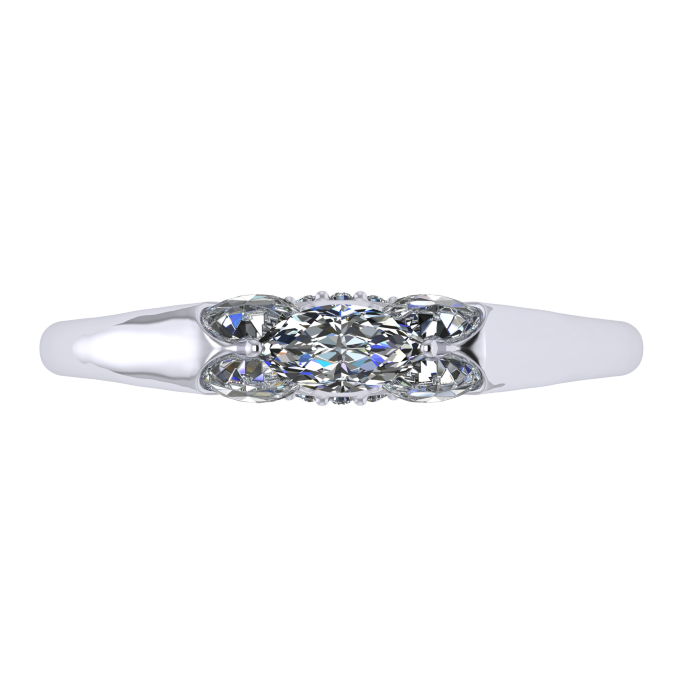 Ring collection Harmony of Water, MOISEIKIN, Diamond, Diamond, 18K White Gold | Photo 4