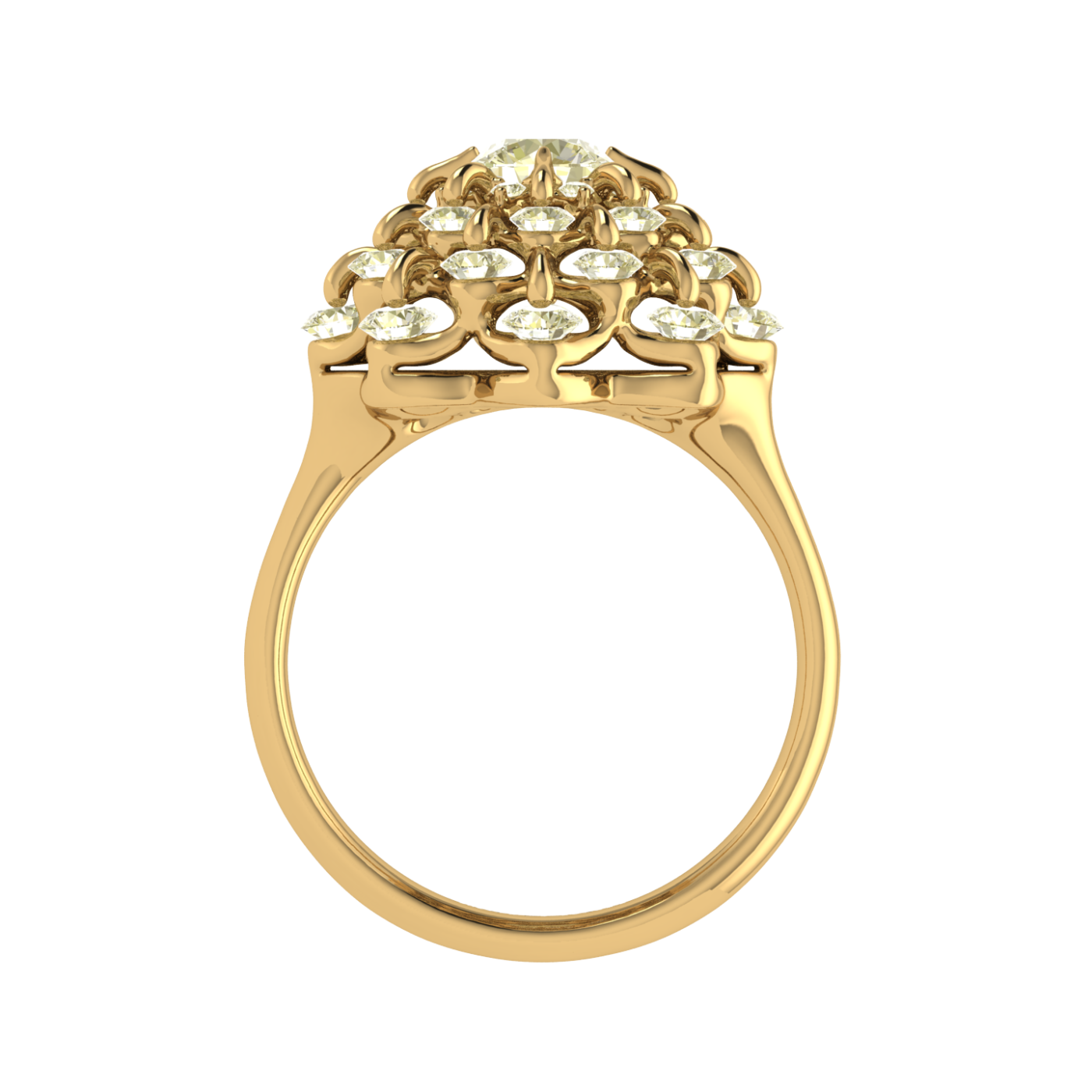 Ring collection Waltz of Snowflakes, MOISEIKIN, Diamond, 18K Yellow Gold | Photo 3