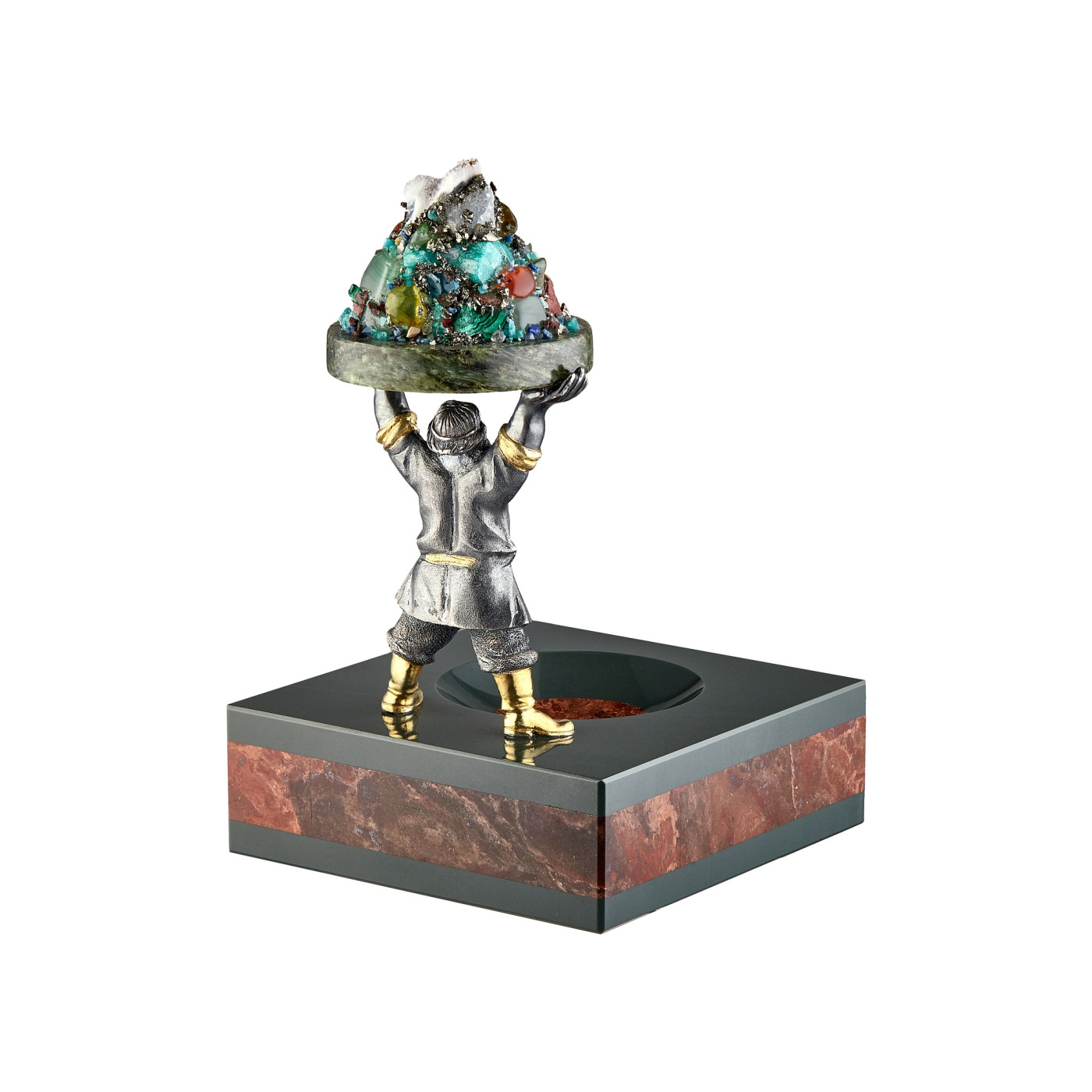 Desk Set / Accessory 'Fortune', collection Money Makes Money, Dolerite, Serpentinite, Jasper | Photo 3