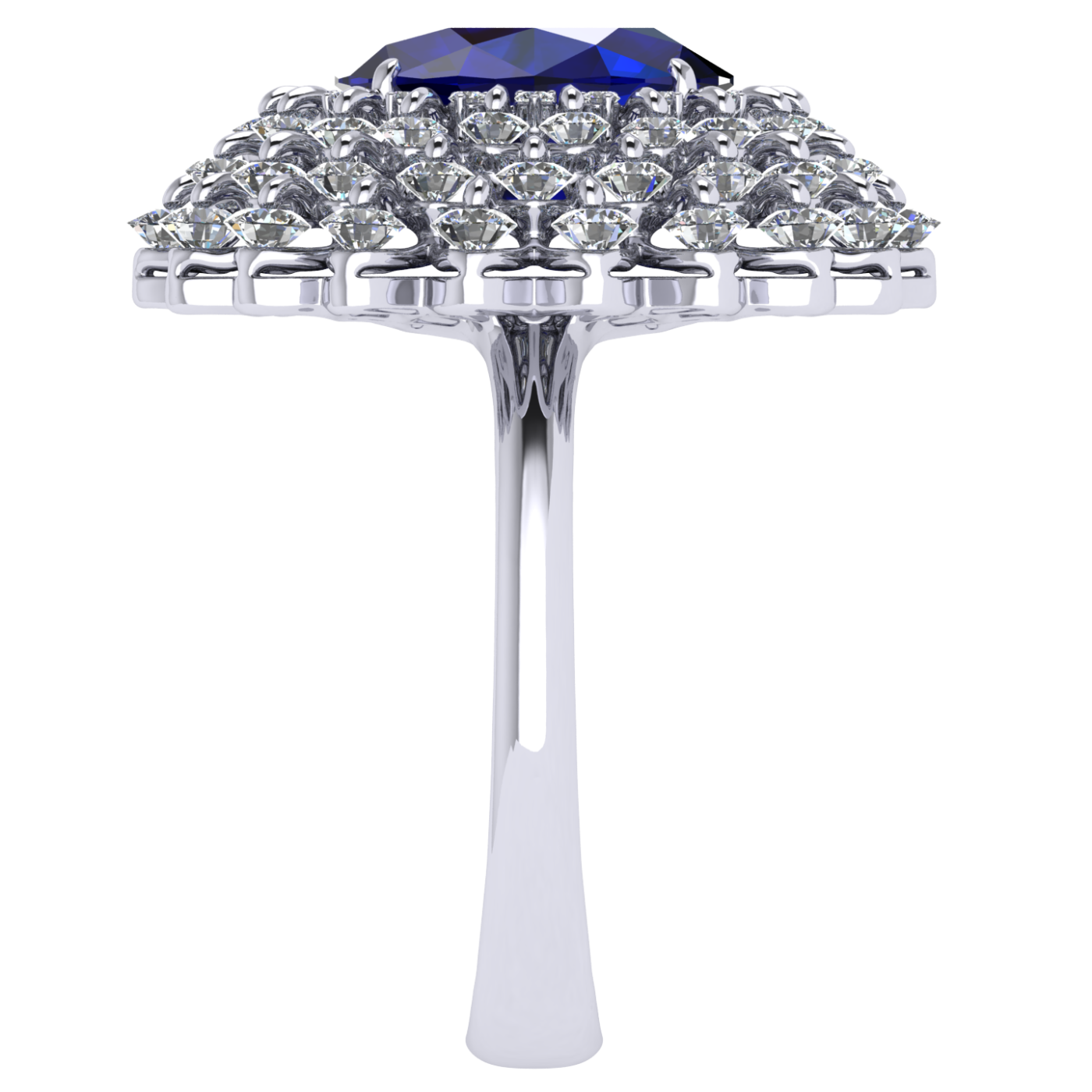 Ring «The frame without the central stone», collection Ball of Colours, MOISEIKIN, Sapphire, Diamond | Photo 4