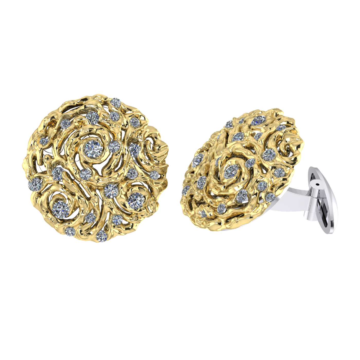 Cufflinks collection Starry Night, Diamond, 18K Gold
