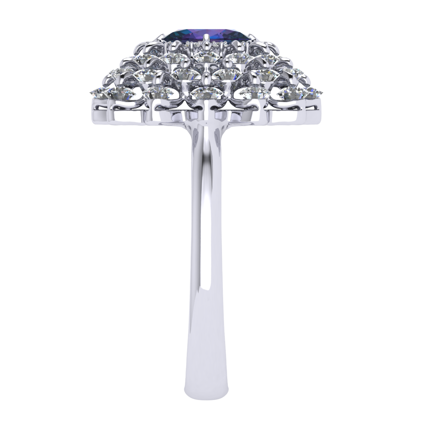 Ring 'The frame without the central stone', collection Ball of Colours, Alexandrite, Diamond | Photo 4