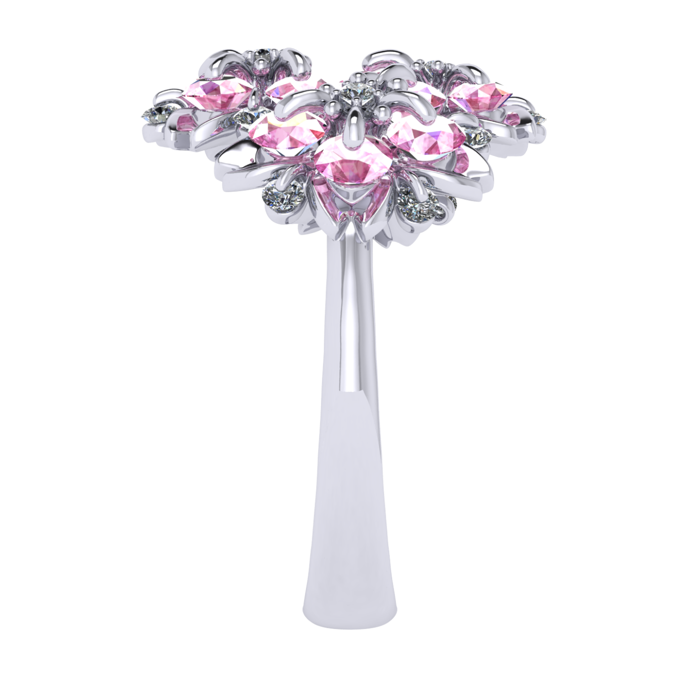 Ring collection SakuraMai, MOISEIKIN, Diamond, Sapphire, 18K White Gold | Photo 4
