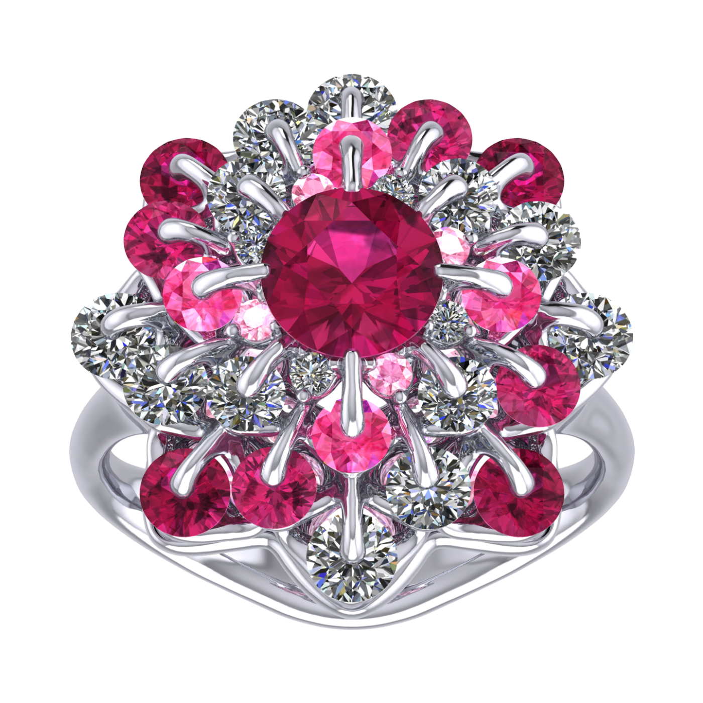 Ring «The frame without the central stone», collection Ball of Colours, MOISEIKIN, Ruby, Diamond | Photo 4