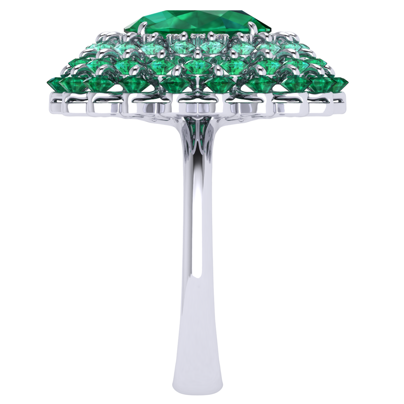 Ring «Oprava bez centralnogo kamnya», collection Ball of Colours, MOISEIKIN, Emerald, Diamond | Photo 4