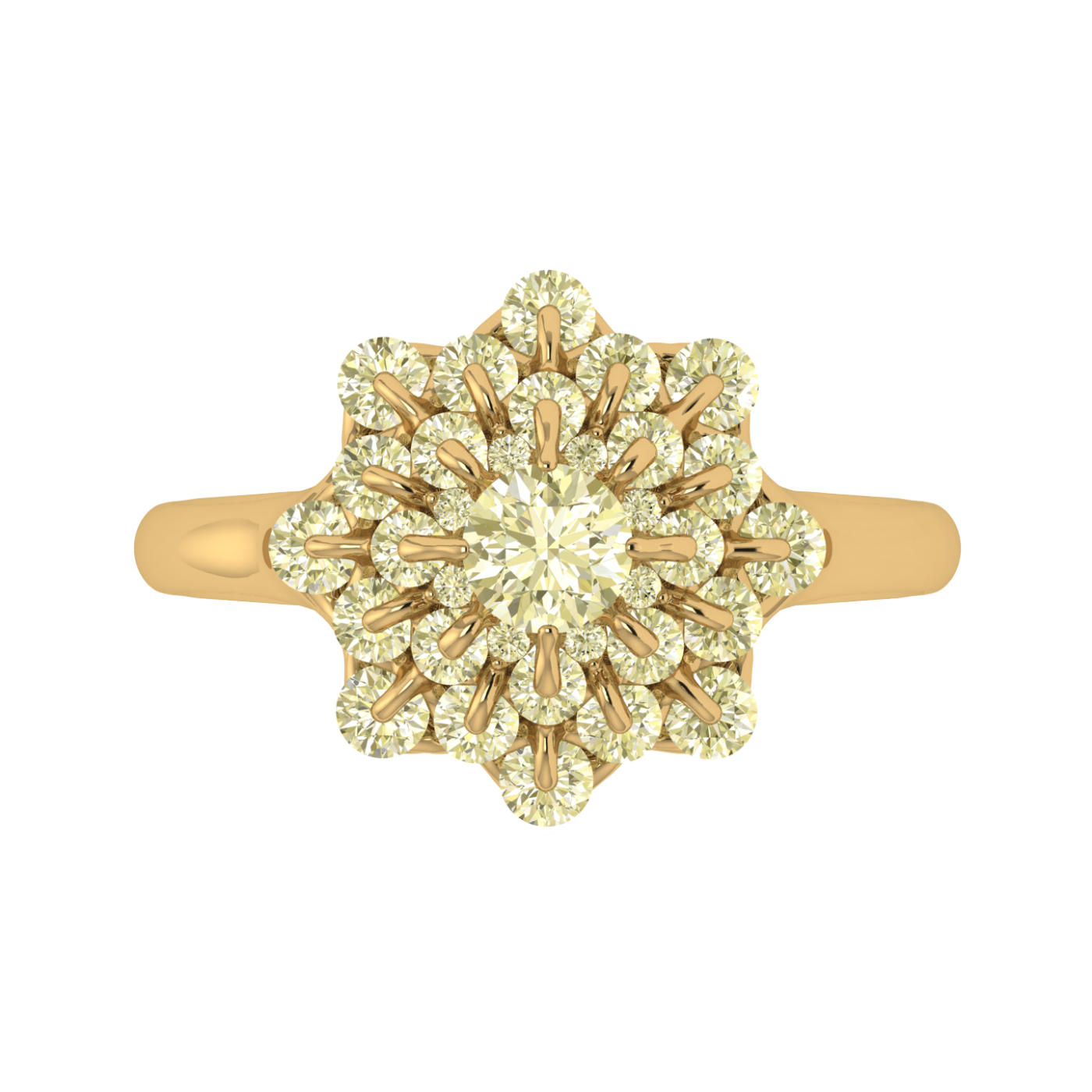 Ring collection Waltz of Snowflakes, MOISEIKIN, Diamond, 18K Yellow Gold | Photo 2